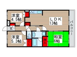 ビュ－パレス南柏の物件間取画像